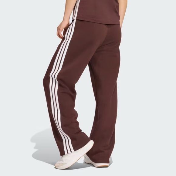 Adidas Essentials 3 Stripe Open Hem Fleece Pants - Picture 3 of 5